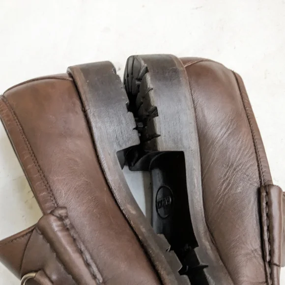 Gucci Horsebit Loafers Brown Leather Men 8 D Rubber - Picture 10 of 16